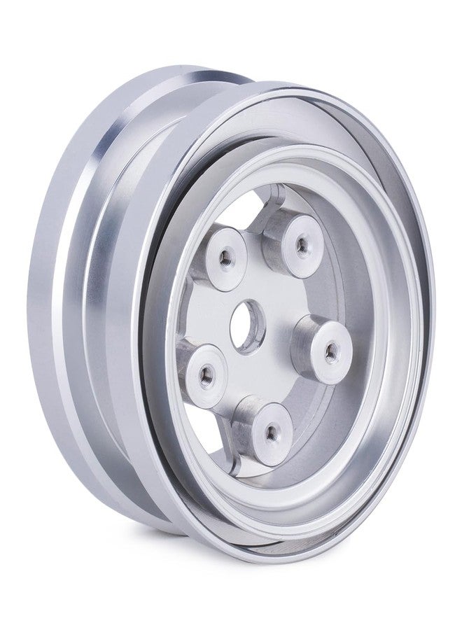 VNUHV Aluminum Wheel Rim Hub Set for Tamiya Grasshopper,Hornet, Mighty Frog, Fighting Buggy Upgrades Parts (Silver) - Image 4